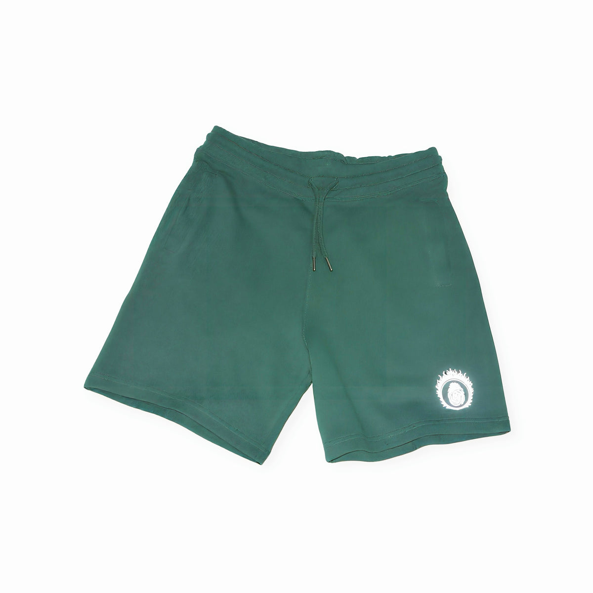 YORT Bayberry Green and reflective logo’d Supima Cotton shorts.
