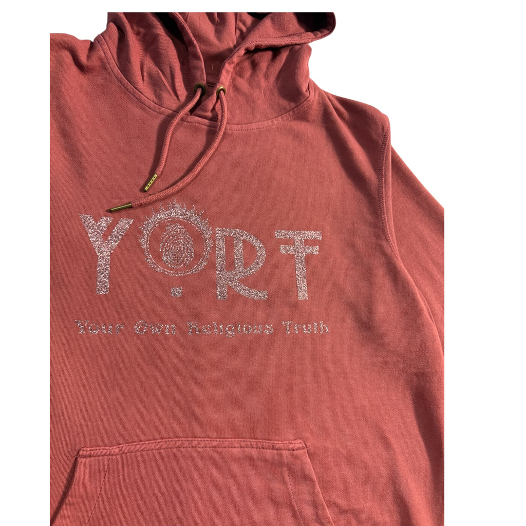 YORT ROSE GLITTERED LOGO HOODIE