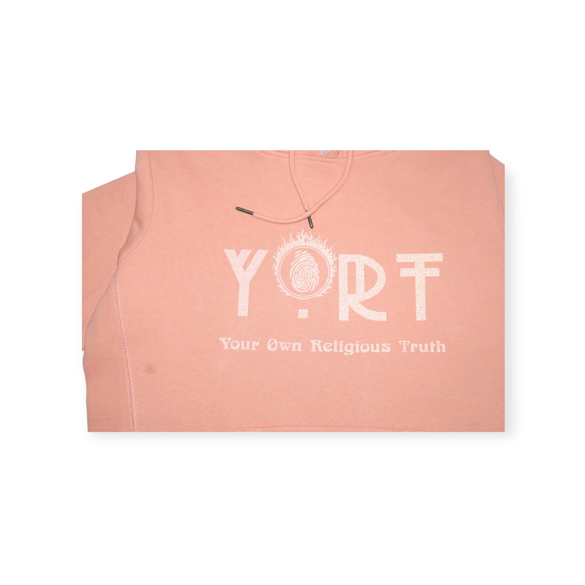 Salmon Glittered YORT Logo’d Hoodie