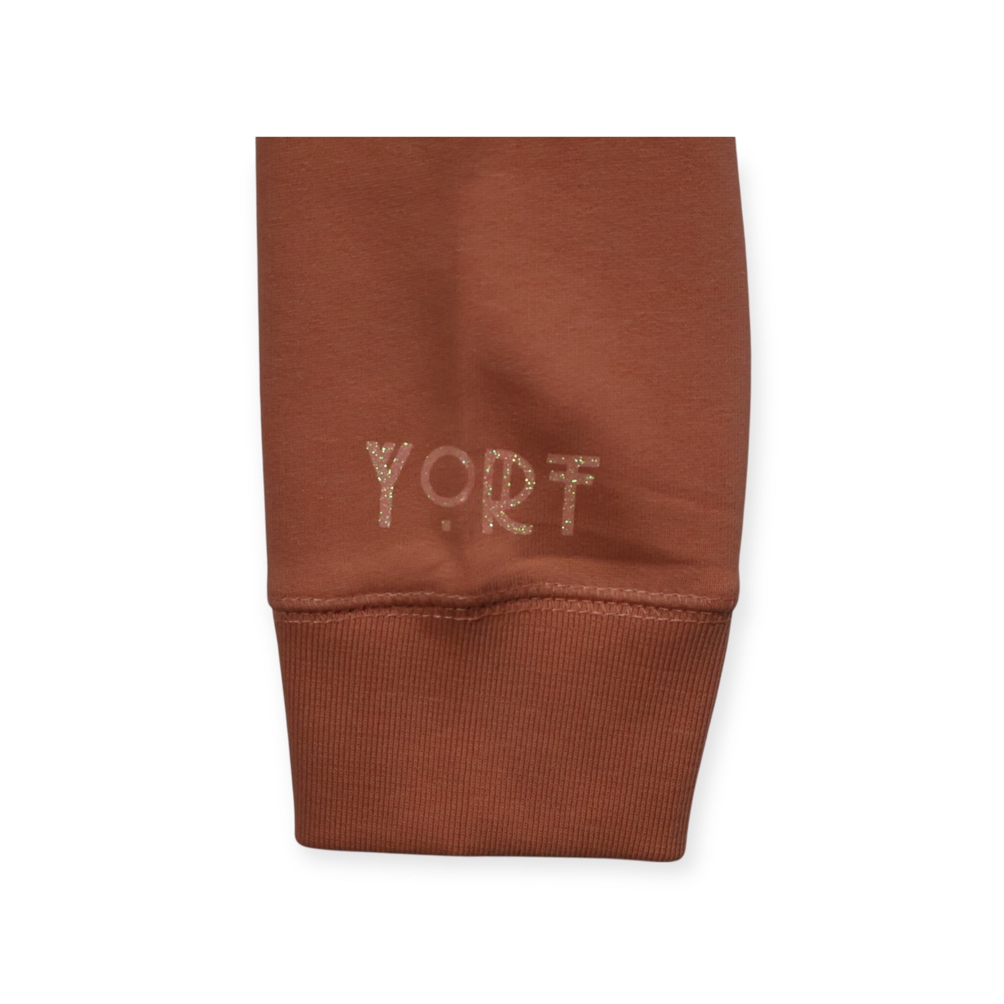 YORT ROSE GLITTERED LOGO HOODIE