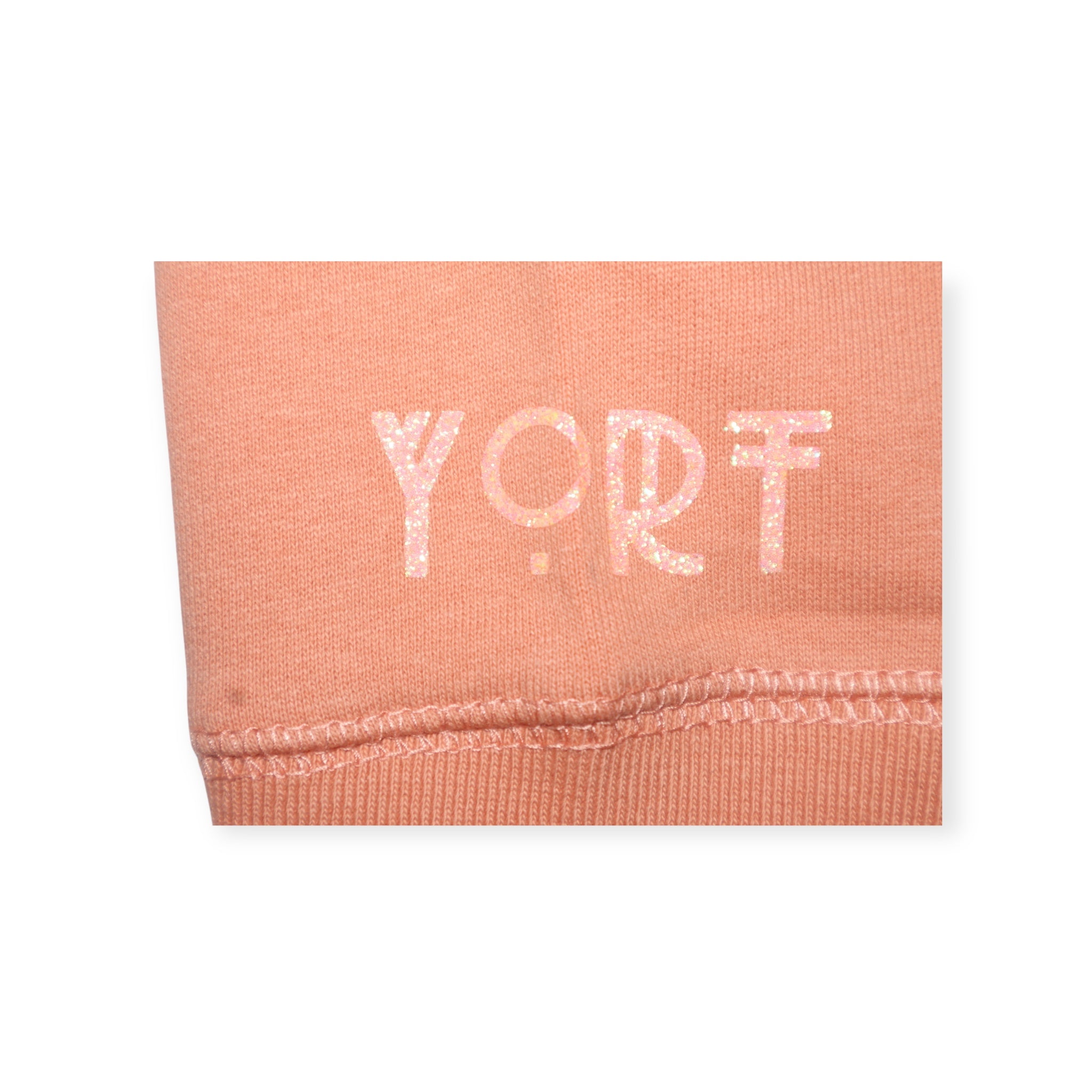 Salmon Glittered YORT Logo’d Hoodie