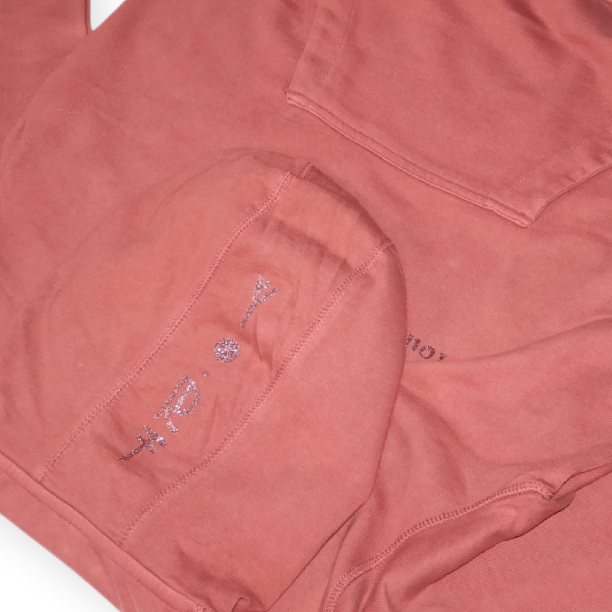 YORT ROSE GLITTERED LOGO HOODIE