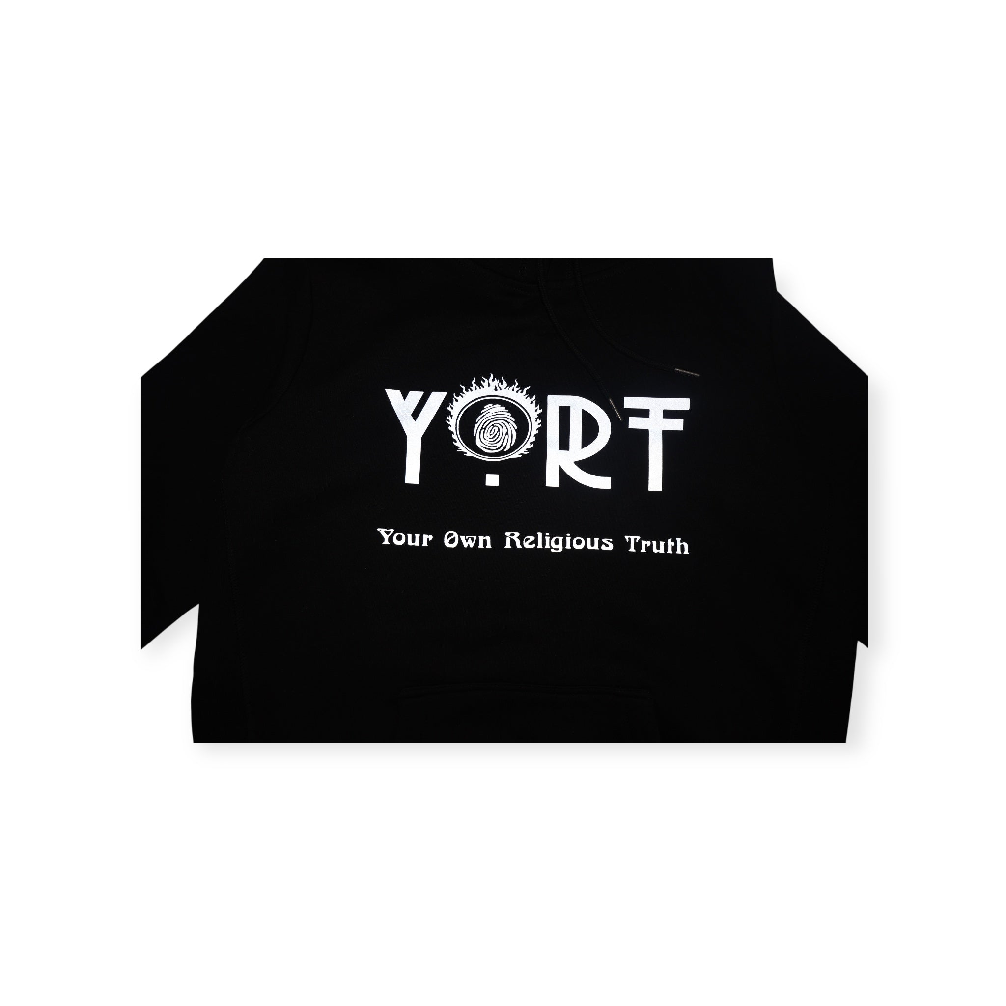 Black YORT Hoodie Reflective Logo