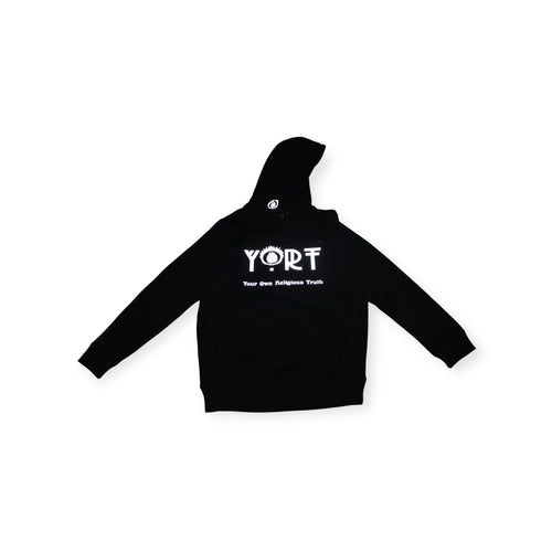 Black YORT Hoodie Reflective Logo