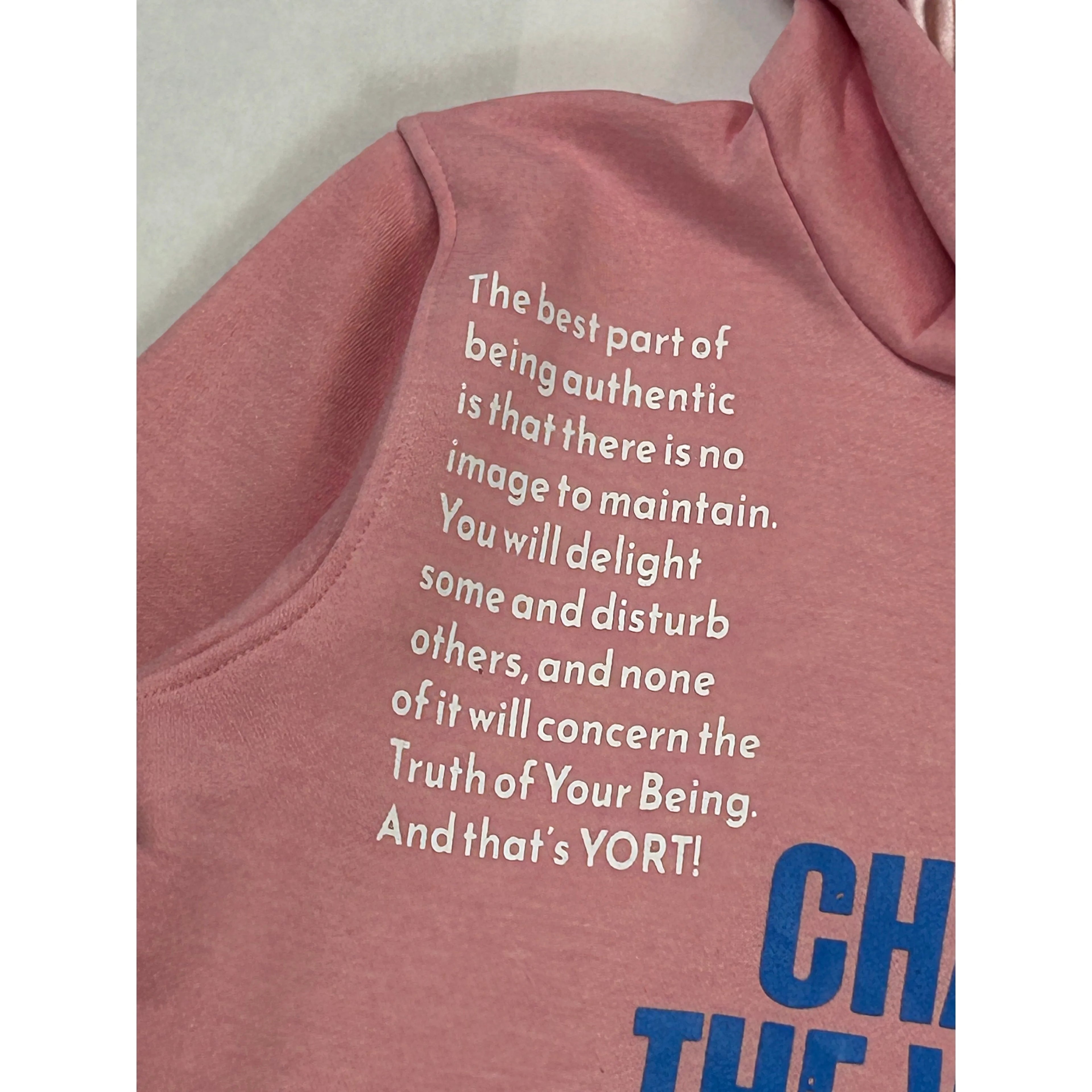 Pink and Cyan YORT Change The World Hoodie
