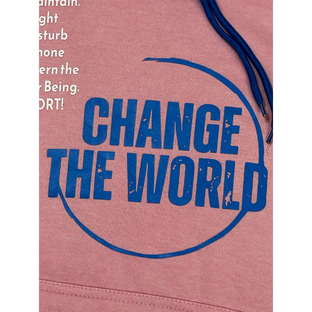 Pink and Cyan YORT Change The World Hoodie