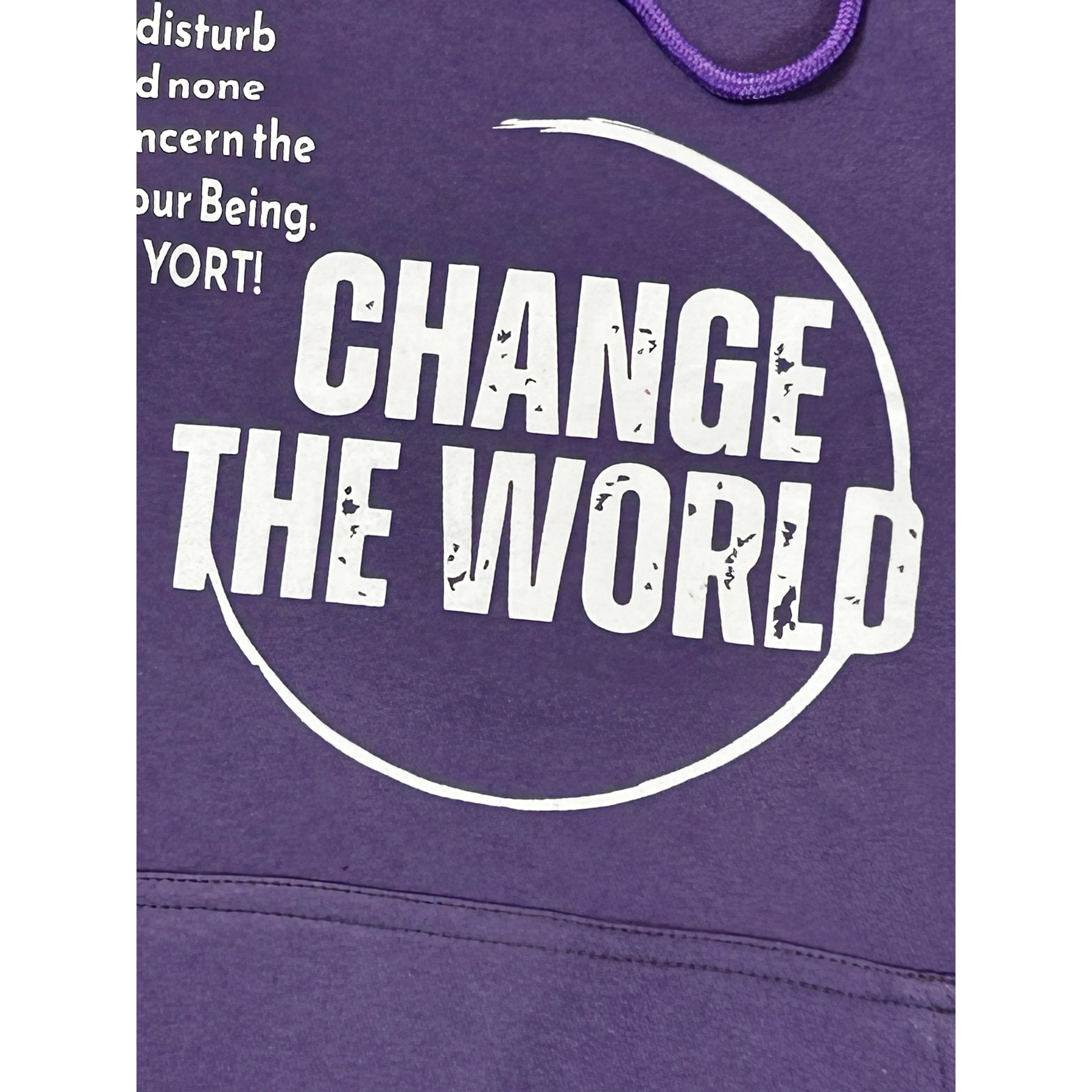 Purple On Purple YORT Change The World Hoodie