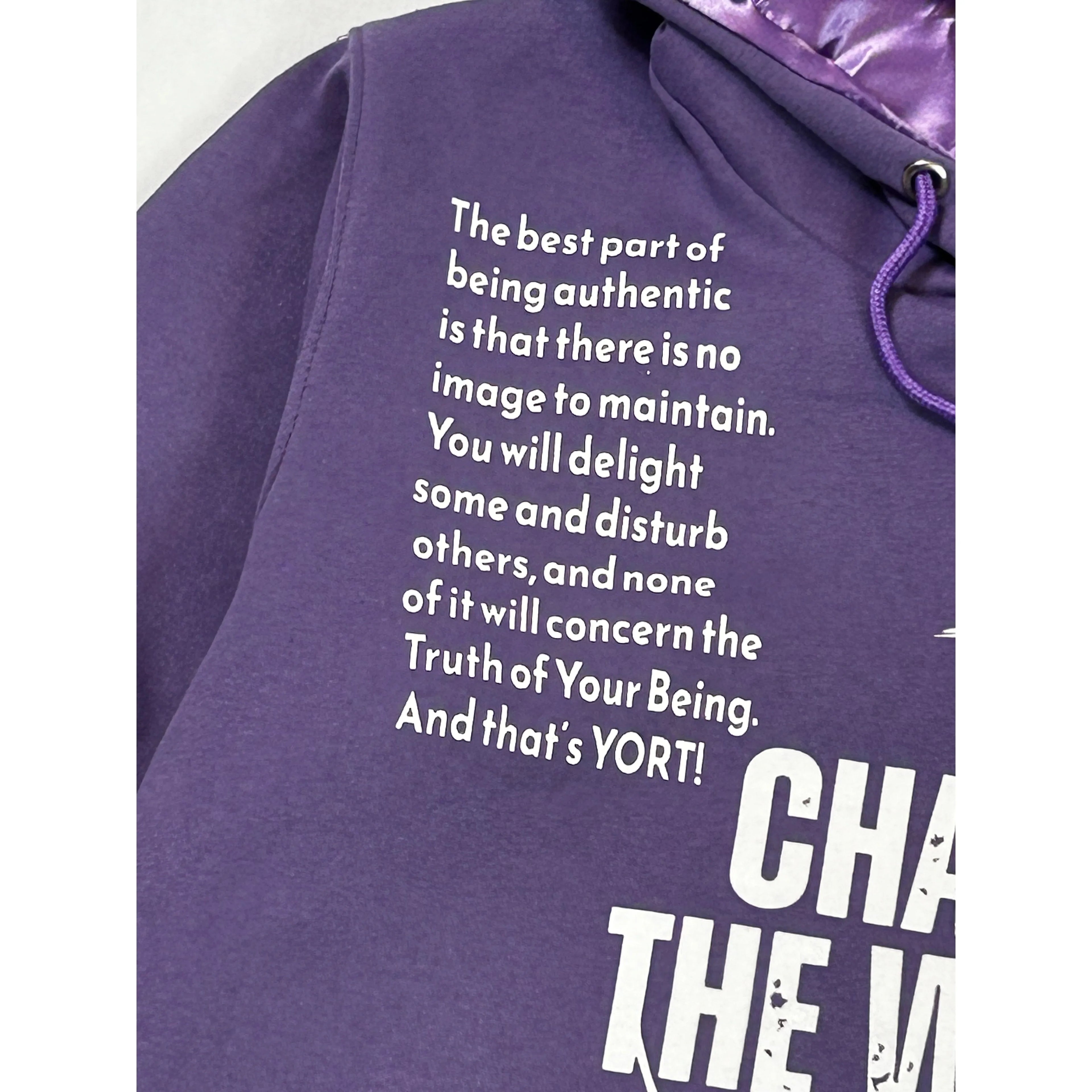 Purple On Purple YORT Change The World Hoodie