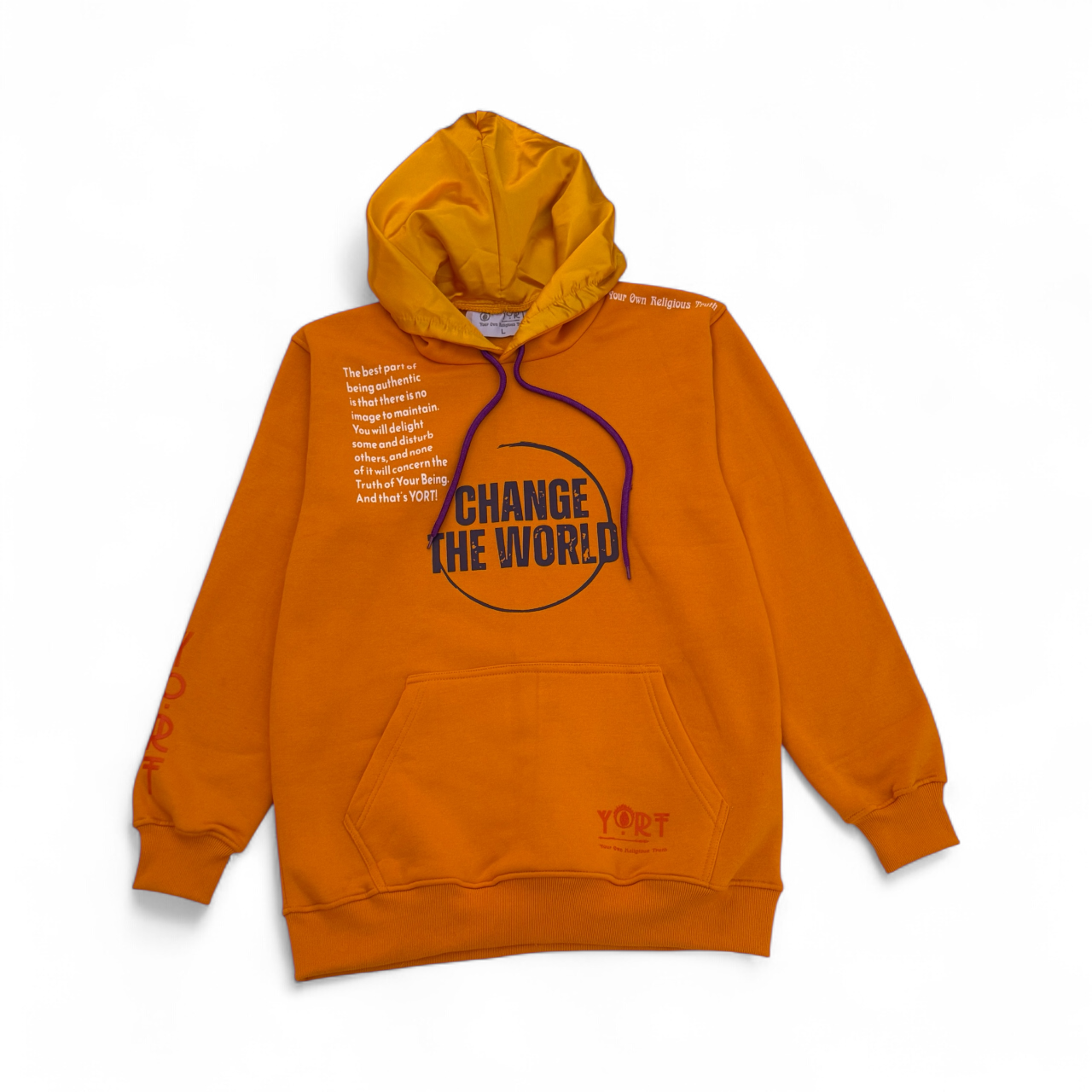 Sunflower Orange YORT Change The World Hoodie