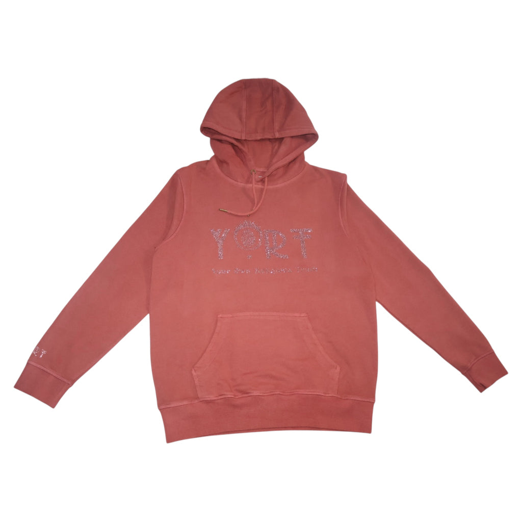 YORT ROSE GLITTERED LOGO HOODIE