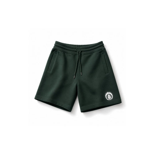 YORT Bayberry Green and reflective logo’d Supima Cotton shorts.