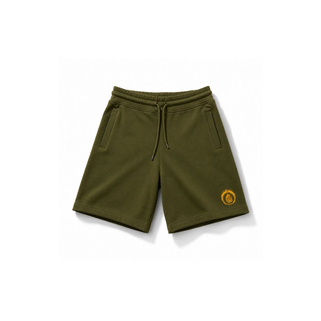 Olive Green YORT Logo’d Shorts