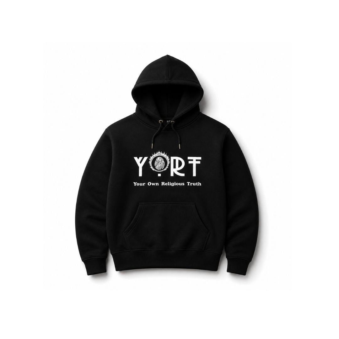 Black YORT Hoodie Reflective Logo
