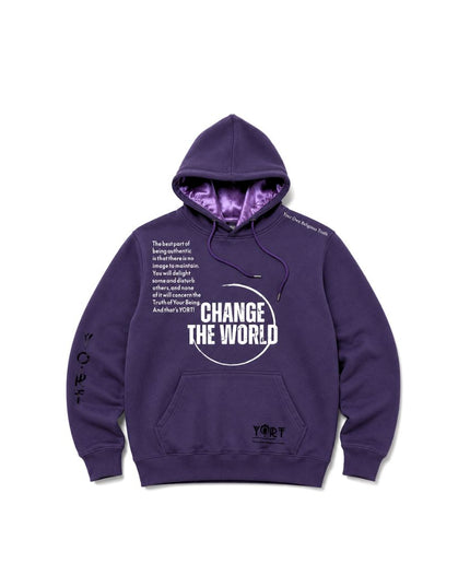 Purple On Purple YORT Change The World Hoodie