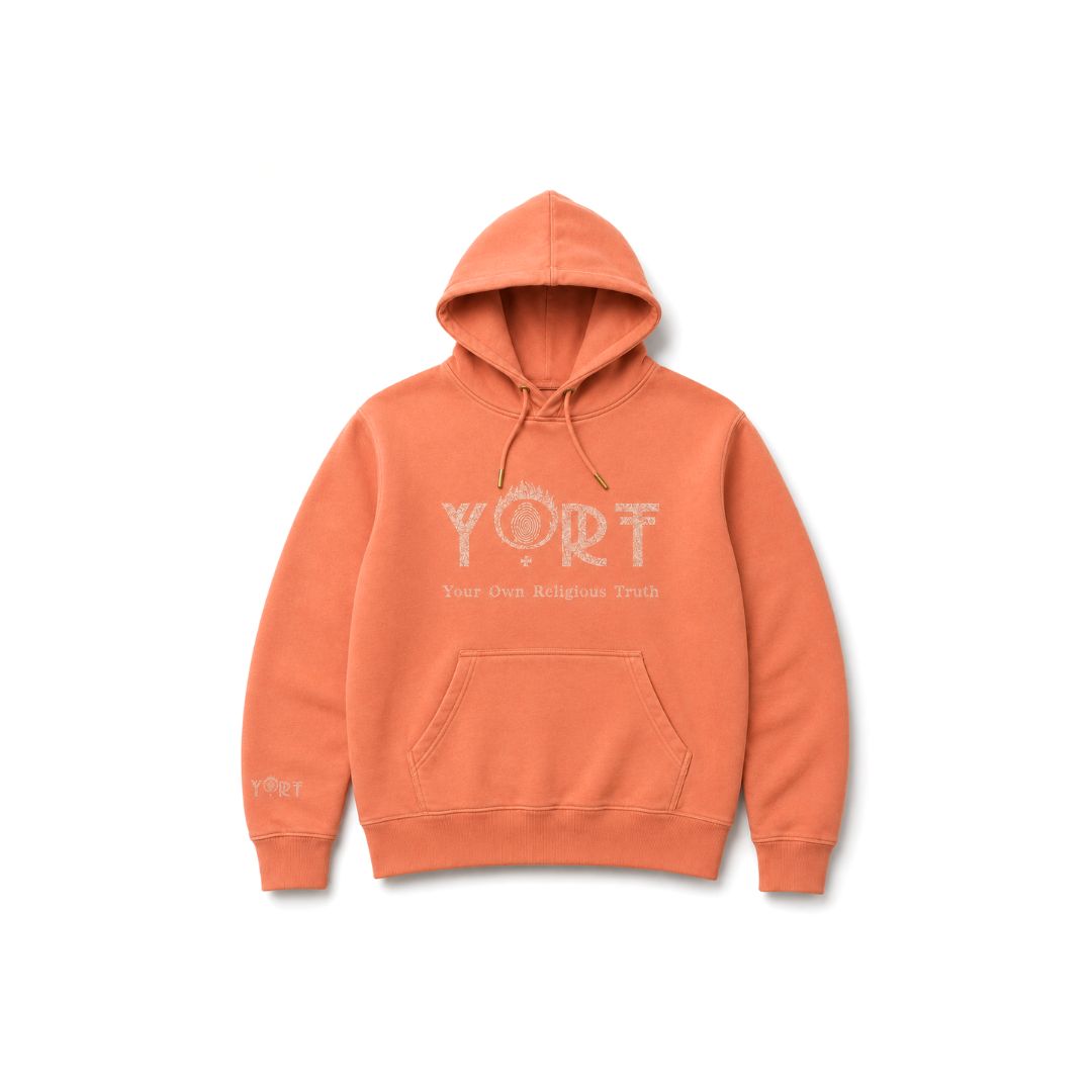 Salmon Glittered YORT Logo’d Hoodie