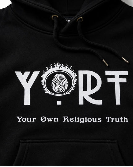 Black YORT Hoodie Reflective Logo