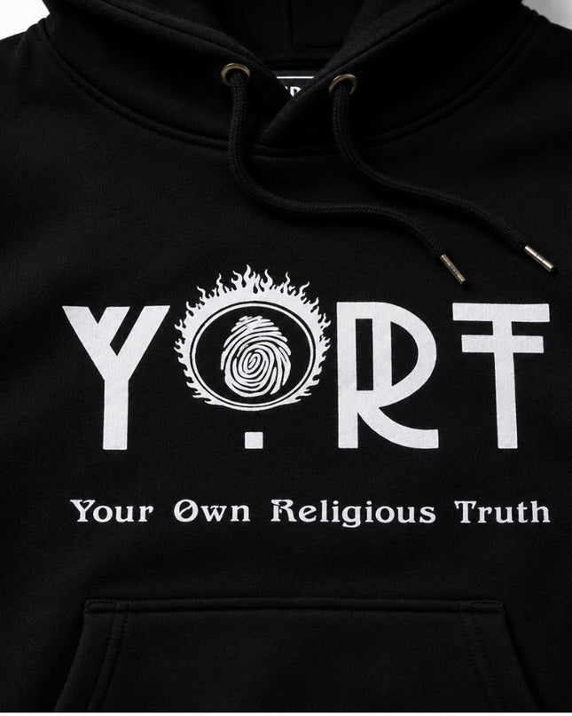 Black YORT Hoodie Reflective Logo