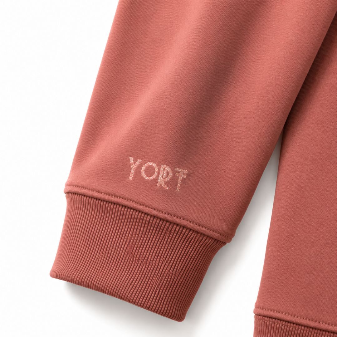 YORT Rose Glittered Logo Hoodie