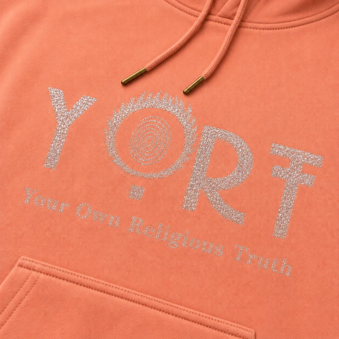 Salmon Glittered YORT Logo’d Hoodie