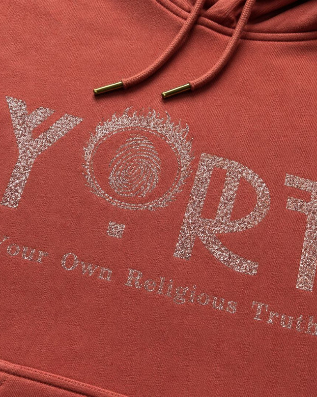 YORT Rose Glittered Logo Hoodie